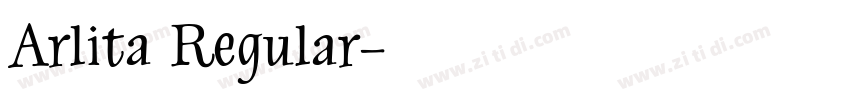 Arlita Regular字体转换